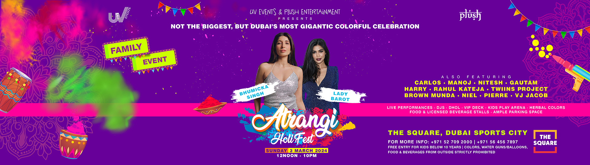 Atrangi Holi Fest Dubai this March