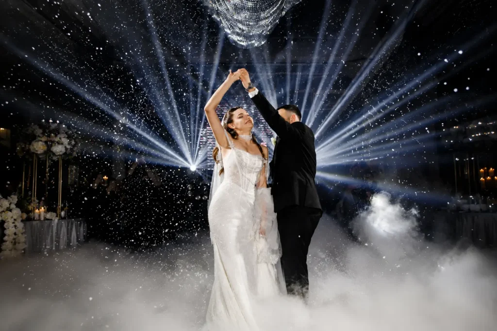 Couple Dancing with amazing special effects to enhance Dubai Wedding