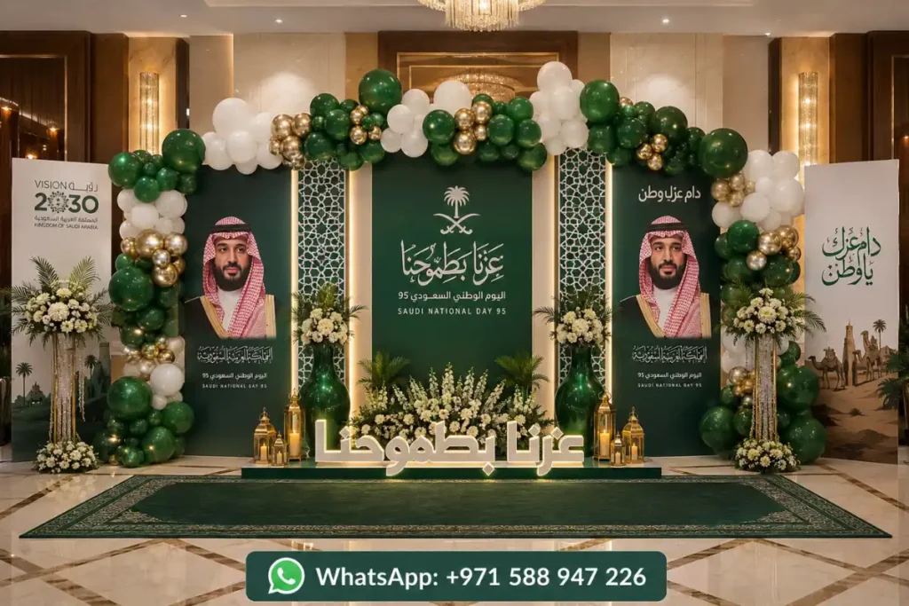 Complete Saudi National Day Decoration in Dubai