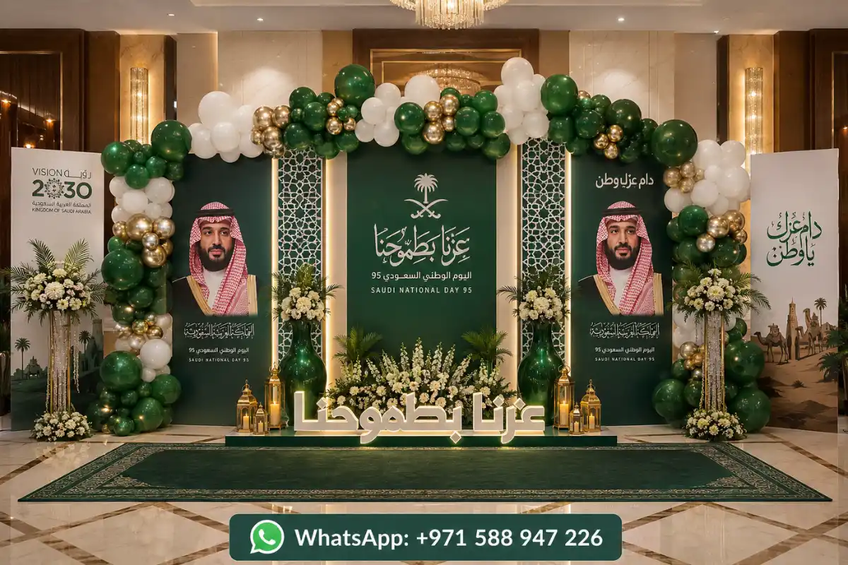 Complete Saudi National Day Decoration in Dubai