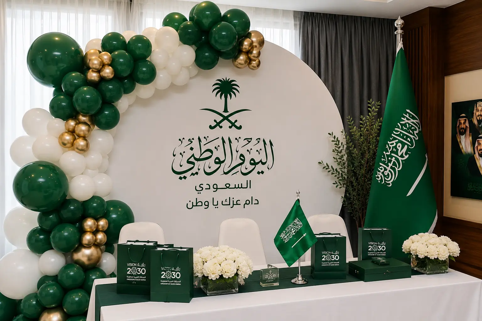 Saudi National Day Celebration Setup